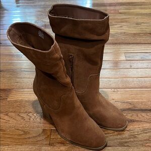 Crown & Ivy Brown Suede Women's Boots-NWOT